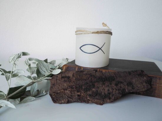 Windlicht S Ichtusvis  Ivoor