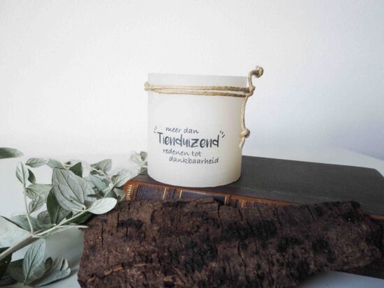 Windlicht S - Meer dan Tienduizend redenen.. - Ivoor