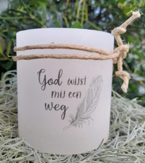 Windlicht S God wijst mij een weg
