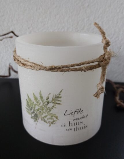 Windlicht S -Liefde maakt dit huis een thuis