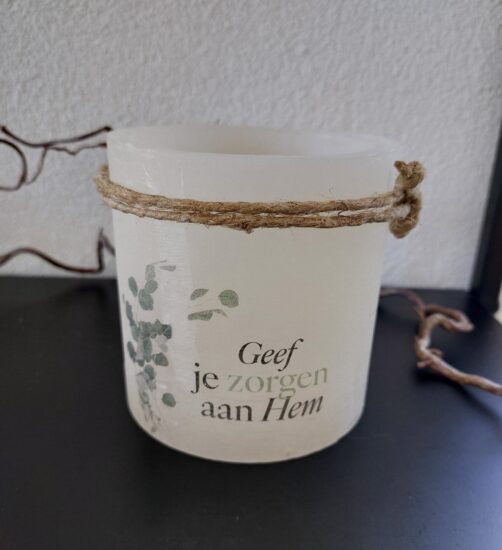 Windlicht S - Geef je zorgen aan Hem (urban)