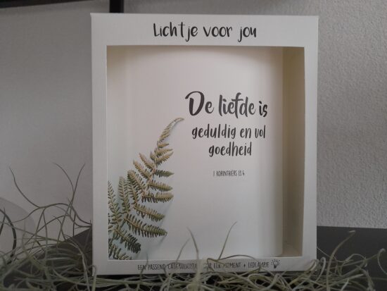 Lichtje voor jou: De liefde is geduldig en vol goedheid