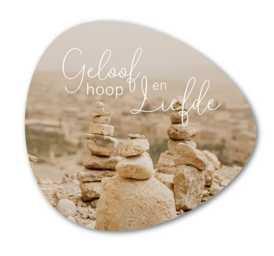 Muurvorm Rots - Geloof, hoop, liefde