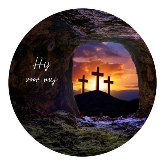 Muurcirkel 25 cm - Hij voor mij