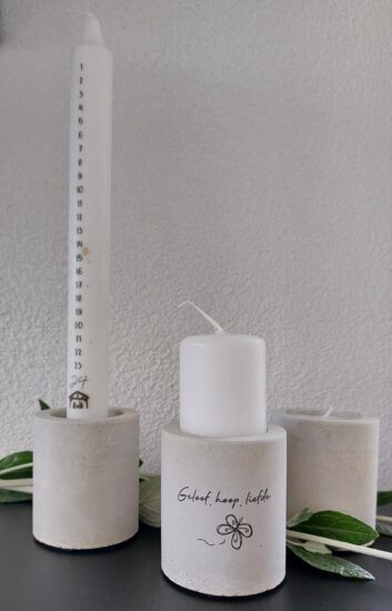 Kaarsenstandaard rustiek - GHL vlinder...(incl. mini stompkaars)