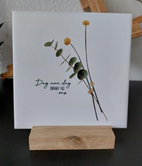 Tegeltje voor jou - Dag aan dag draagt Hij ons