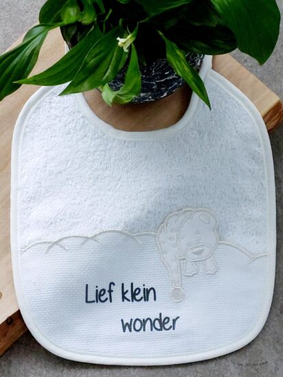 Baby slabbetje beer, Lief klein wonder!