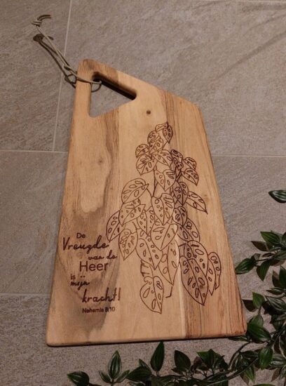 Snijplank Rustiek 'De vreugde van de Heer is mijn kracht'