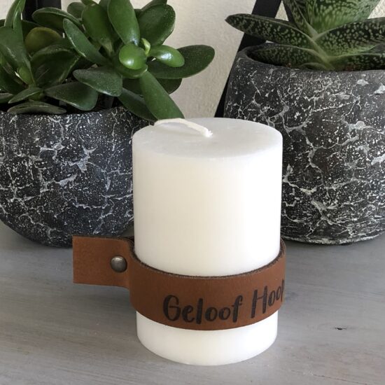 Stompkaars H&L met Leren band - Geloof Hoop en Liefde