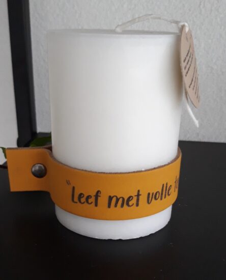 Stompkaars H&L met Leren band Oker - Leef met volle teugen