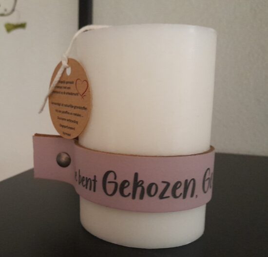 Stompkaars H&L met Leren band Roze - Je bent gekozen, gedragen en geliefd