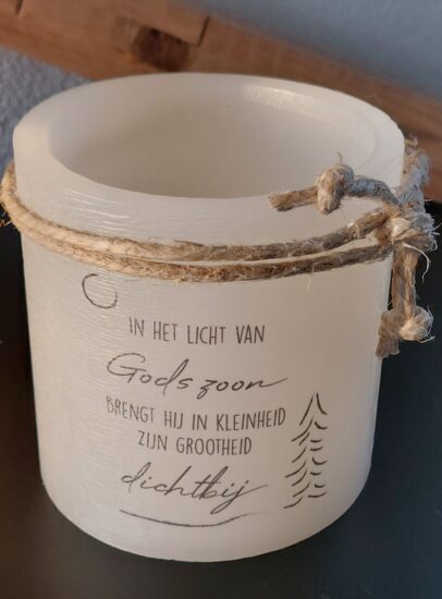 Windlicht S In het licht van Gods zoon - Ivoor