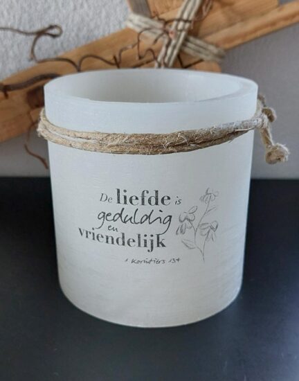 Windlicht S -De liefde is geduldig en vriendelijk
