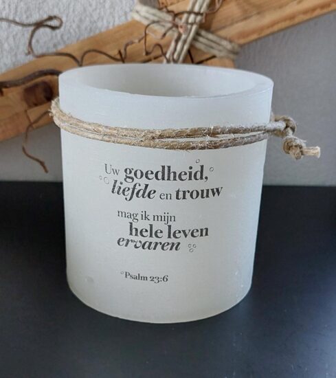 Windlicht S -Uw goedheid, liefde en trouw..
