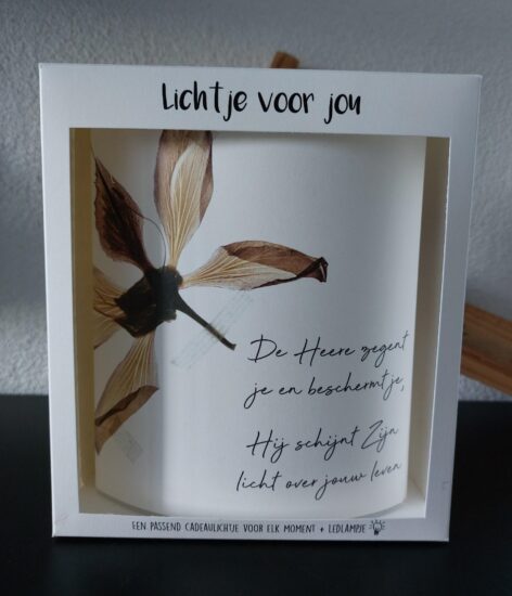 Lichtje voor jou: De Heere zegent je..(bloem)