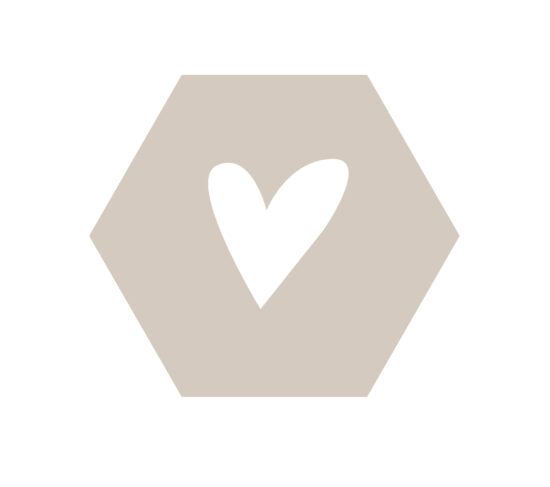 Muurcirkel Honingraat - Hart