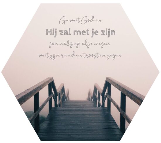 Muurcirkel Honingraat - Ga met God