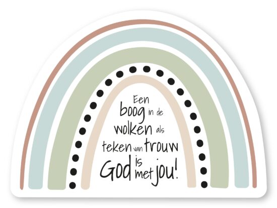 Muurvorm regenboog - Een boog in de wolken..