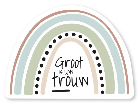 Muurvorm regenboog - Groot is Uw trouw