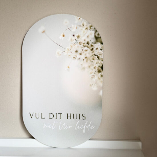Muurvorm - Vul dit huis met Uw liefde