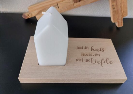 Nordic Hus Laat dit huis gevuld zijn..  (incl. kaarsenhuisje)