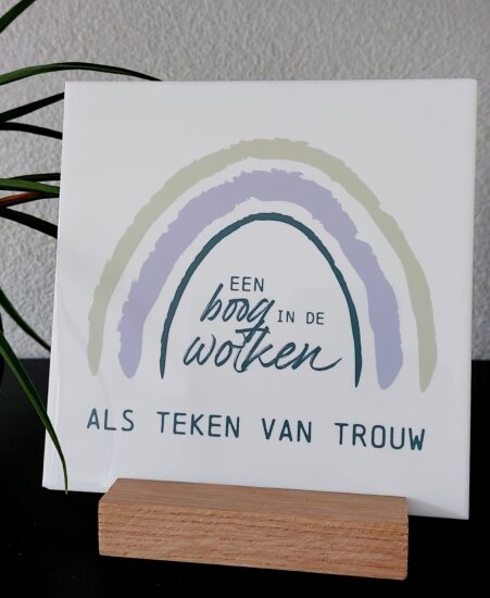 Tegeltje voor jou - Een boog in de wolken