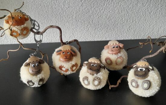 Sleutelhanger Schaapje (set van 12 stuks)