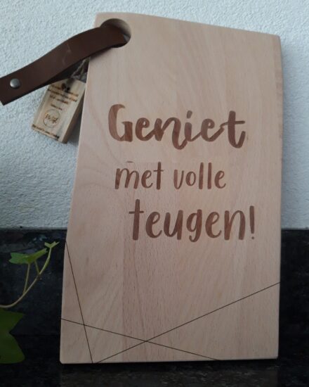 Snijplank Nordic 'Geniet met volle teugen'