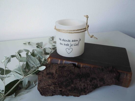 Windlicht S - Ik denk aan je.. - Ivoor