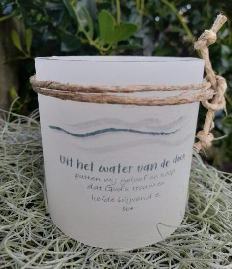 Windlicht S Uit het water van de doop