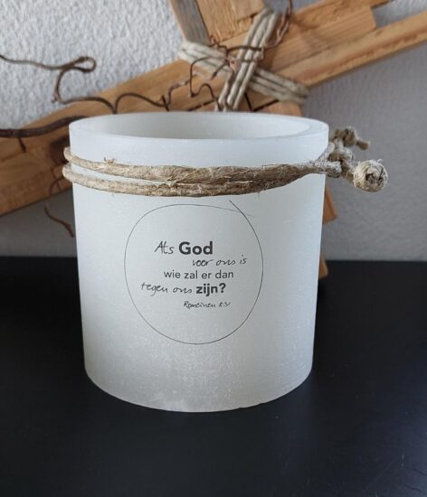 Windlicht S -Als God voor ons is..
