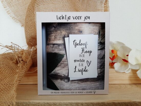 Lichtje voor jou: Geloof, hoop en de grootste is de liefde