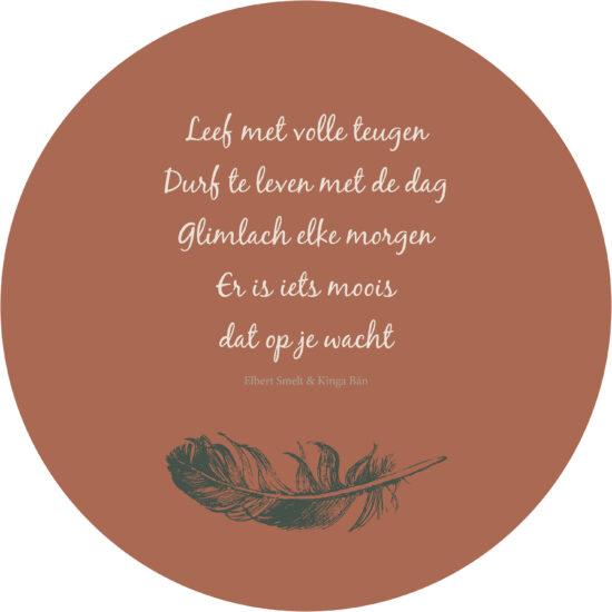 Muurcirkel Terra 25 cm - Leef met volle teugen