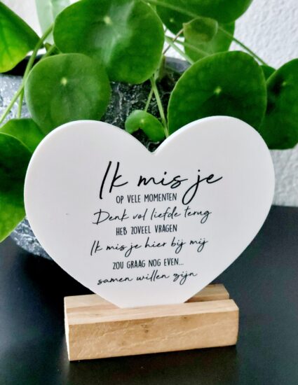 Hart voor jou - ZW Ik mis je op vele momenten