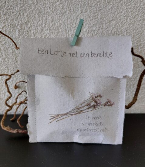 Lichtje met een berichtje -De Heere is mijn Herder..