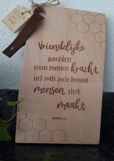 Snijplank Nordic "Vriendelijke woorden"