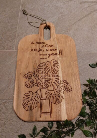 Snijplank Rustiek 'De Heere je God..'