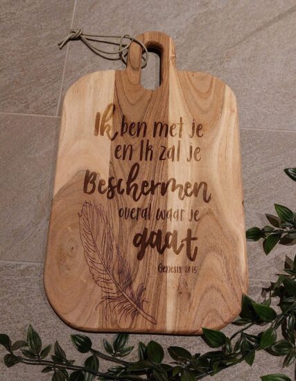 Snijplank Rustiek 'Ik ben met je..'