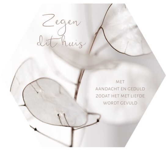 Muurcirkel Honingraat - Zegen dit huis
