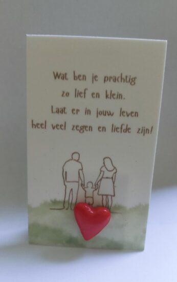 Wenskaarthouder magneet hart - Wat ben je prachtig..