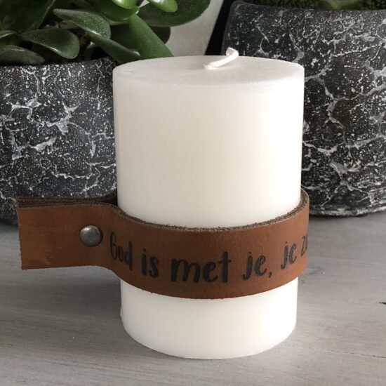 Stompkaars H&L met Leren band - God is met je