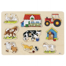 Inlegpuzzel Boerderij 9 st