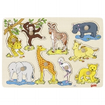 Inlegpuzzel: Afrikaanse Babydieren 9 st