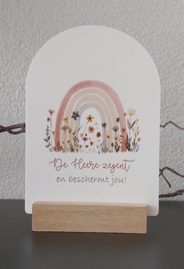 Boog voor jou Kids - De Heere zegent regenboog/bloemen