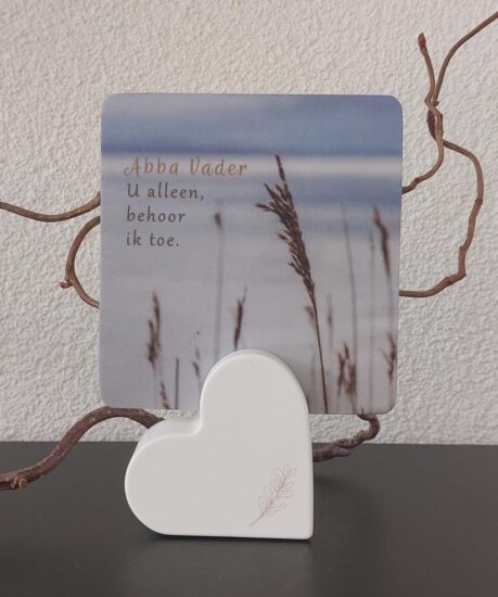 Wenskaarthouder hart - Abba Vader..
