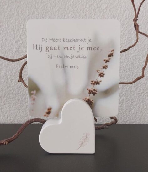 Wenskaarthouder hart - De Heere beschermt je..