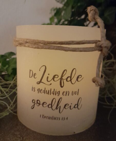Windlicht S De liefde is geduldig...