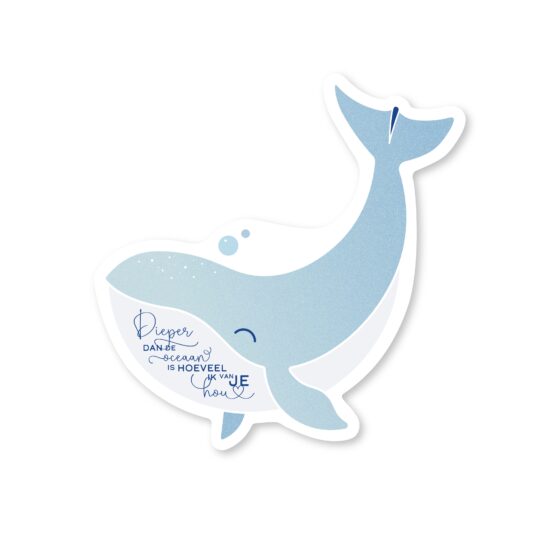 Muurvorm Walvis - Dieper dan de oceaan is...