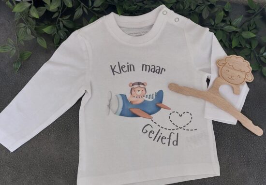 Little ones by Jiftach - babyshirt Klein maar geliefd (incl. kledinghanger)