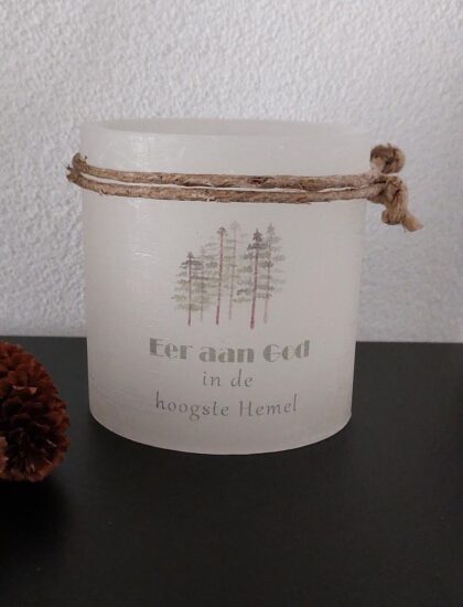 Windlicht S -Eer aan God in hoogste Hemel
